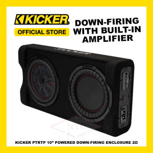 KICKER Car Audio PTRTP 10 inch Powered Down-Firing Enclosure with Reflex Subwoofer 400W - 51PTRTP10
