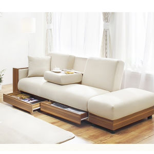 Sofabed (Free🚚🔨)Type F with storage and Bench / Ottoman / Fabric Sofa