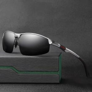 Mens Polarized Sunglasses Aluminum Magnesium Frame Shades Eyewear for Driving Fishing Outdoor Sports UV400