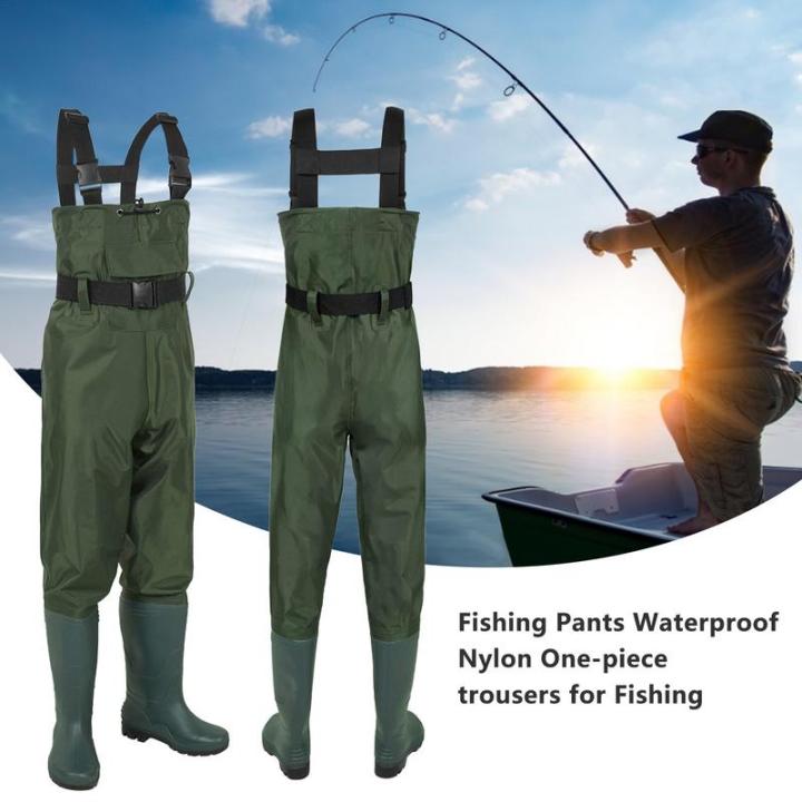 Fishing Jumpsuit Waders Hunting Suit Nylon Half-length Wading Pants  Waterproof Hunting Wader Fishing Overalls With Boots