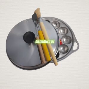 Cetakan Takoyaki 13 Lubang Gratis Tutup Pengait Kuas Mentega Dan Spatula Mini Mita Satu Set Komplit