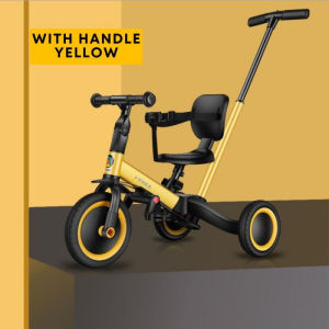 JF Non-Inflatable Adjustable Durable Ride-On Car for 1-6 Years New6-in-1 Convertible Kids Tricycle/Balance Bike/Scooter