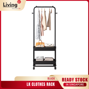 Cloth Hanging Rack with Wheels / Movable Clothes Organizer / Cloth Storage Rack Drying Rack