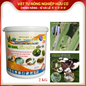 BIO-NẤM BA MÀU Nấm Ký Sinh Diệt Sâu Rầy Rệp Trừ Sâu Sinh Học - Thùng 2KG