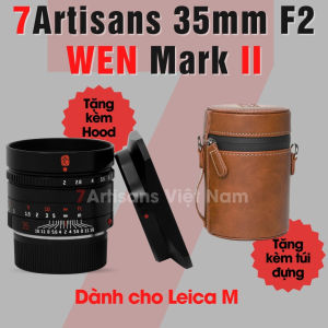 Ống kính 7Artisans 35mm F2.0 Mark II dành cho Leica M Full-Frame - Tặng kèm Hood kim loại và Túi da đựng lens