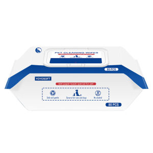 Yoyosoft pet wipes 80 special for cats and dogs to wipe tears to clean body parts Leave-in cleaning paper is safe and mild