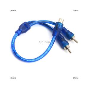 [COD] Shinia 1 RCA Female To 2 Male Splitter Stereo Audio Y Adapter Cable Wire Connector