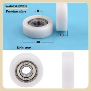 [COD] 1PC 8x30x10mm Injection Molded Nylon Coated Bearing Wheel Bearing 608 Roller Wheel Track Rail Pulley Door Window Track Pulley