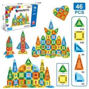 Magnetic Tiles Building Blocks Toys Big Size Magnetic Puzzle Toys Early Educational Toys For Baby