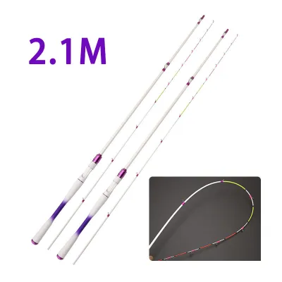 Spinning Straight handle Fishing Rod Matte purple 1.8M-2.1M Max Load 10KG Carbon Fiber Ultralight Fishing Rod