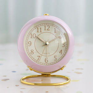 【SG】Silent Moving Analog Table Clock With Night Light Bedroom Clock Night Clock Small Clock Digital Alarm Clock