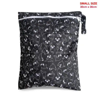 FLOCK THREE Waterproof Wet Bag Reusable Washable for Travel Beach Pool Stroller Diapers Dirty Clothes Wet Swimsuits Toiletries