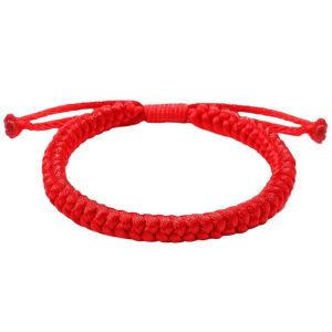 【♡Lovely girls house♡】10Pcs กำไลข้อมือคู่รักสานด้วยสายสีแดงสำหรับผู้ชายผู้หญิงเครื่องประดับสร้อยข้อมือ Lucky ปีใหม่