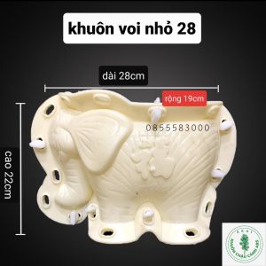 Khuôn đúc chậu hình con voi (khuôn nhựa ABS siều bền- có lòng trong đầy đủ)