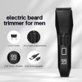 Manscape Men's Beard Trimmer, 20 Length Adjustable Blade Wheel,Stainless Steel T-Blade for Precision Facial Hair Trimming, Cordless Hair Clipper IPX7 Waterproof, LED Display(Black). 