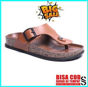 Brody Boxer Sandal Jepit Pria Casual Sendal Japit Cowok Casual Sol Puyuh Gesper Size 38-43
