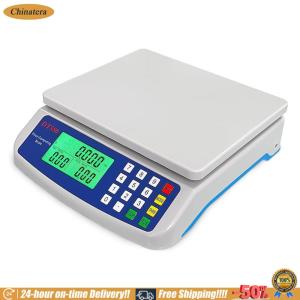 [Chinatera Brand Store]30 กิโลกรัม/1G ขนาดใหญ่ห้องครัวดิจิตอลจอแสดงผล LCD การนับสเกลสเตนเลสสตีลสเกลสำหรับผักเนื้อสัตว์