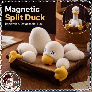 Detachable Magnetic Duck Plush Toy Cute PP Cotton Stuffed Saltwater Duck Doll Funny Abstract Gift