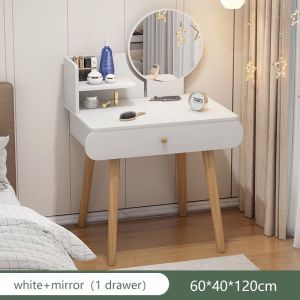 AIBM Dressing Table with LED Mirror Meja Solek With Drawer Storage Desk Makeup Up Table Cosmetic Table Gift Girl 梳妝臺