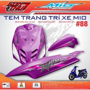 TEM XE YAMAHA MIO SPORT #88 (TEM 3 LỚP CAO CẤP - CỰC NÉT - KHÔNG PHAI MÀU)