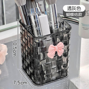 Desktop Pen Holder Storage for Students Dormitory Desk Office Desk Stationery Organizer Transparent Storage