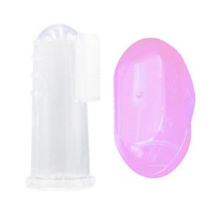 Pink Baby Silicone Finger Toothbrush Baby toothbrush suitable for 6 month and above / Berus Gigi Bayi Bc