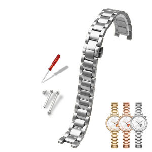 new Lady Notch Stainless steel Watchband for Cartier PASHA Michael Kors Folli Follie Watch women Strap Metal wristband Bracelet high-quality