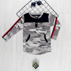 Kaos Lengan Panjang Kancing Anak CMGKIDS Katun combed