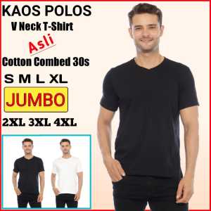 AFM - Kaos Polos Pria V Neck Lengan Pendek Katun Combed 30s Tshirt Pria Oversize Cotton Combed