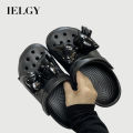 IELGY Hole Shoes Bow Slippers Women's Summer New Platform Sole. 