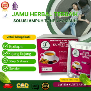 Obat Epilepsi Kejang Kejang Dewasa dan Anak  Penyakit Ayan Hilang Kesadaran Sakalor  Herbal Epilepsi Ampuh- Jayyida Kunyit Asam 12 Sachet