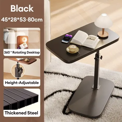 LIKHA Height Adjustable Rotating Sofa Side Table C Shape Bed Laptop Tray Table