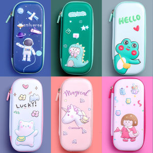 3D Cartoon Pencil Case EVA Waterproof Primary School Kids Pony Pencil Box Perempuan Stationery Sekolah Bekas Pensel