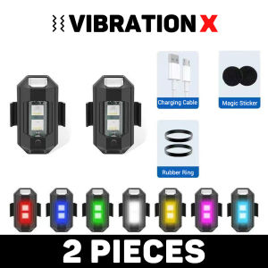 2 PC xe máy warnning ánh sáng 7 màu sạc đèn cảnh báo nhấp nháy máy bay không người lái có đèn Led đèn nhấp nháy xe máy chống va chạm đèn