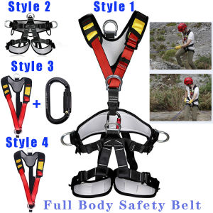 Climbing Harness Full body Seat Belt，150kg Load Bearing Outdoor Full/half Body Safety Rock Climbing Tree Rappelling Harness Seat Belt