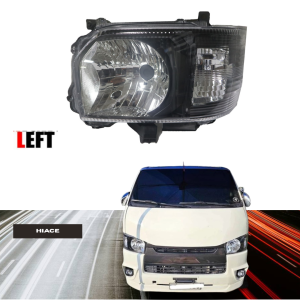 Toyota Hiace 2014 Front Headlight Assembly YCD-H045R Black Background LED Car Accessories