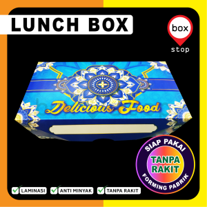 Lunch Box Paper Islamic - Lebaran - Idul Fitri  (M) Medium (50 pcs)