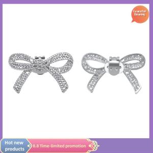 Graceful 1Pcs Fashion Shiny Shoes Decorations Clip Women Shoe Buckle Accessories High-heeled Square Rhinestones Removable Shoes Decoration Flower