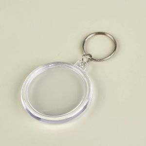 Acrylic Empty Shell Transparent Photo Frame Keychain Chain Souvenir Photo Frame Diy Creative Open Cover Keychain Pendant