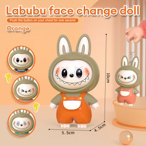 New Labubu Face Changing Doll Toys with 3 Unique FacesCute Pendant Cute Doll 3 Expressions Manually Switch-