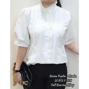 JESS Kemeja Putih Korea Trendy - Blouse Putih - Kemeja Formal Kantor