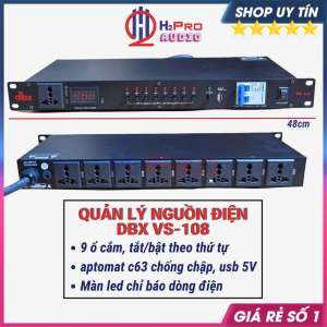 Quản Lý Nguồn Điện Âm Thanh Dbx 108 9 Ổ Cắm Tắt - Mở Và Lọc Chống Nhiễu Cho Từng Kênh - Chống Sốc Điện - H2Pro Audio