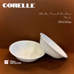 Corelle USA - White Frost Winter - Combo 02 Tô Chẹc Tráng Miệng 295ml Trắng Cơ Bản