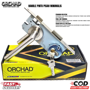 Set Kunci Pintu Stainless Minimalis ORCHAD 25cm dengan Handle Pisah dan Logam Anti Karat