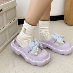 รองเท้าแตะสวม รองเท้าแฟชั่น รองเท้าแบบสวม รองเท้าโบว์ รองเท้าแฟชั่นเกาหลี