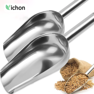 8/10/12 Inch Stainless Steel Ice Shovel Coffee Beans Scoop Bar Ice Scraper Flour Nut Spoon Grain Dry Goods Shovel Kitchen Utensils