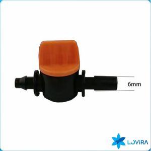 LoviRa Mini Valve For 4/7mm Hose Irrigation Water Flow Control Valve With Barb
