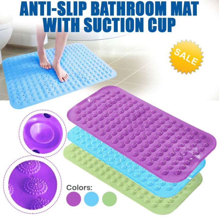 *READY STOCK* PVC Anti Slip Bathroom Mat Floor Mat Vacuum Suction Cup ...