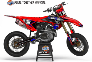 DECAL STICKER FULL BODY PREMIIUM CRF 450 CUSTOM DESAIN - BISA UBAH NAMA & NOMER KODE PU012
