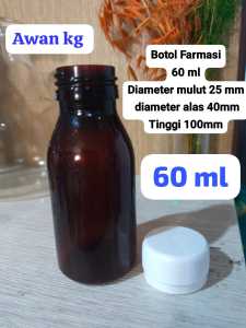 Botol plastik coklat 60ml dan 100ml